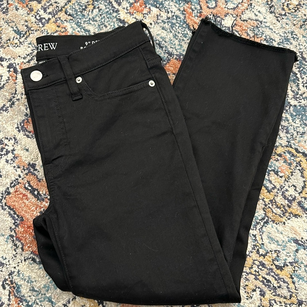 Black Jcrew boot crop jeans